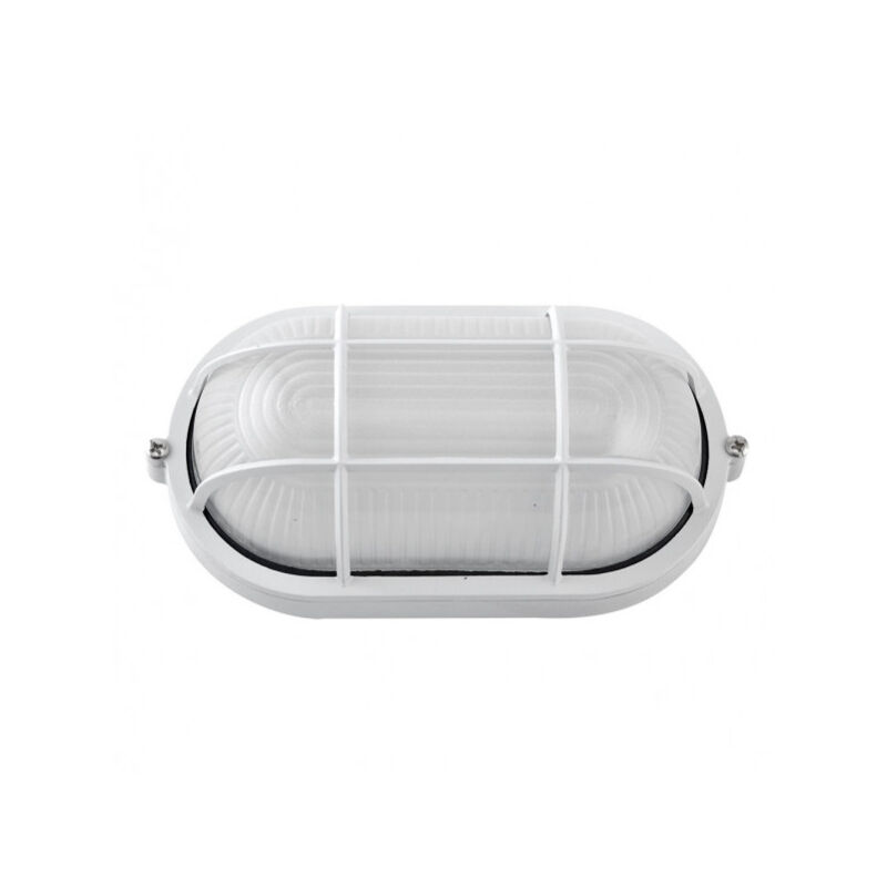 foto del prodotto lampada da parete ext.ovale in alluminio apus large 1xe27 white 11,5x27,5x15,5 cm ip44