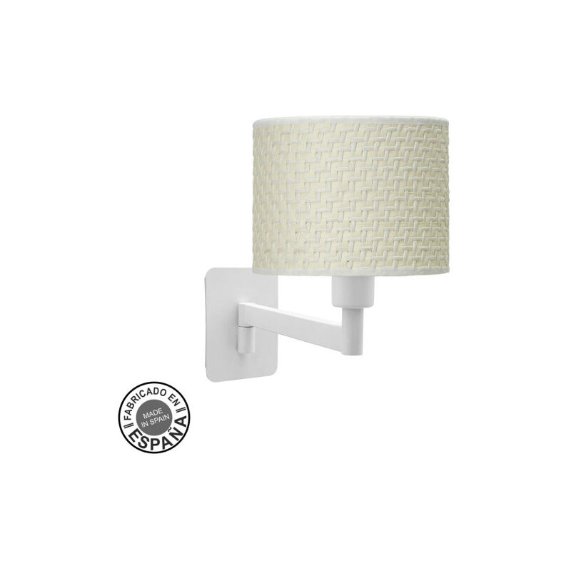 foto del prodotto lampada da parete fashion 1xe14 bianco/castagno bianco 26x17x28 cm