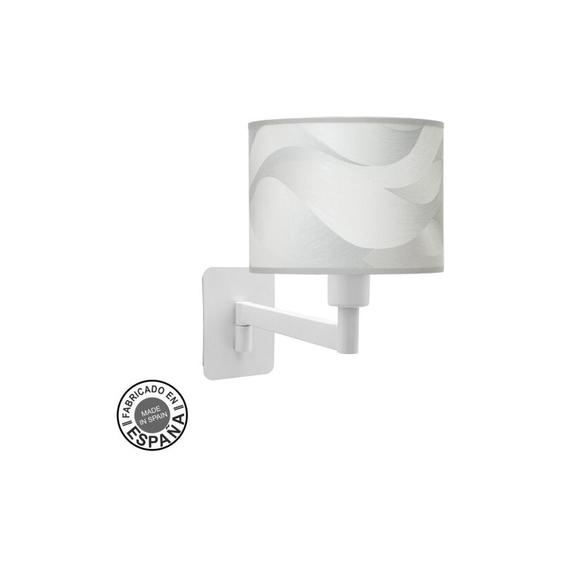 foto del prodotto lampada da parete fashion 1xe14 bianco grigio wave 26x17x28 cm