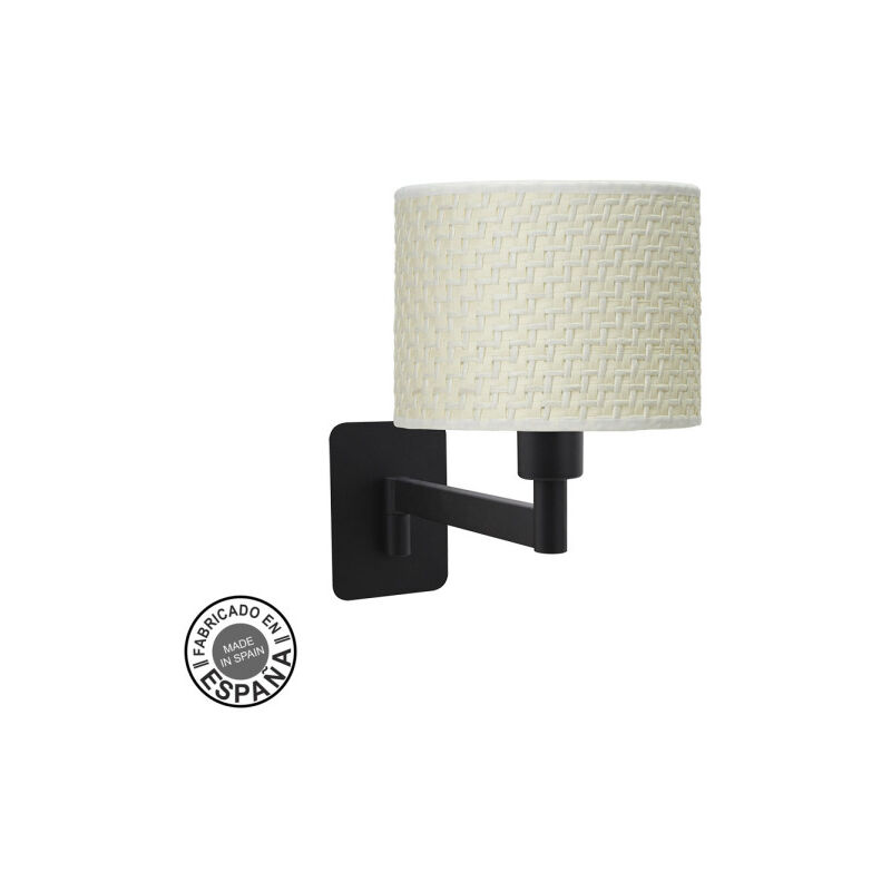 foto del prodotto lampada da parete fashion 1xe14 nero/marrone bianco 26x17x28 cm