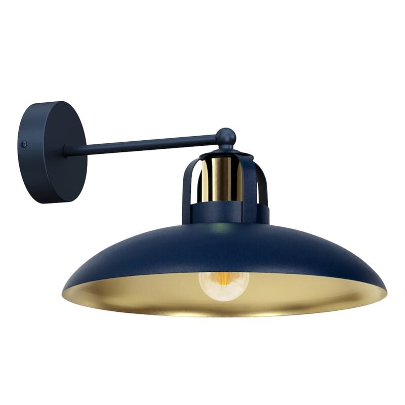 foto del prodotto lampada da parete felix blu navy oro 1xe27