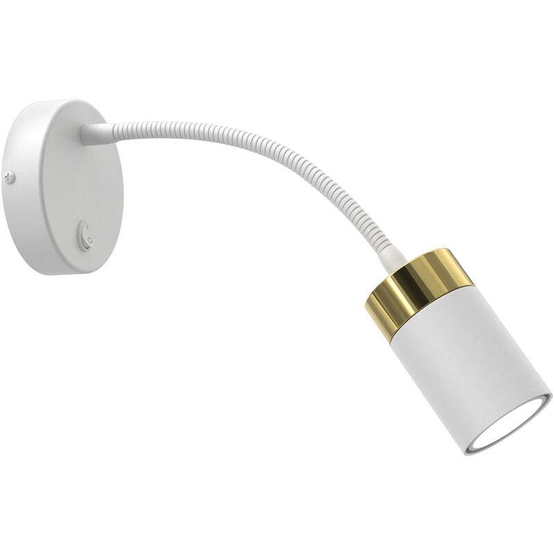 foto del prodotto lampada da parete flessibile joker bianco oro 1xgu10