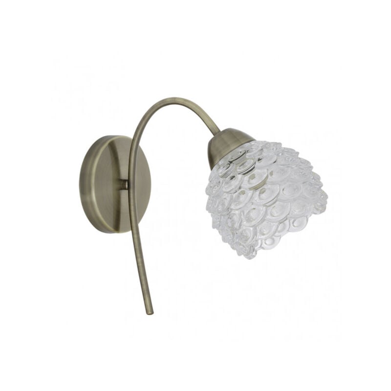 foto del prodotto lampada da parete gaban con paralume decorativo 1xe14 pelle fabrilamp