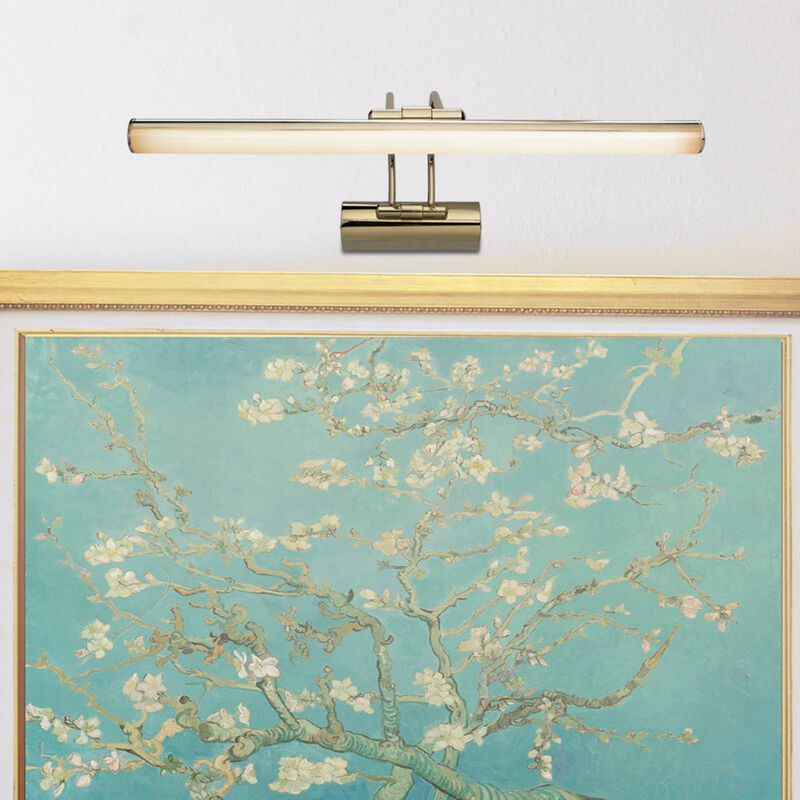 foto del prodotto lampada da parete hartlepool per quadri applique a led color oro lux.pro