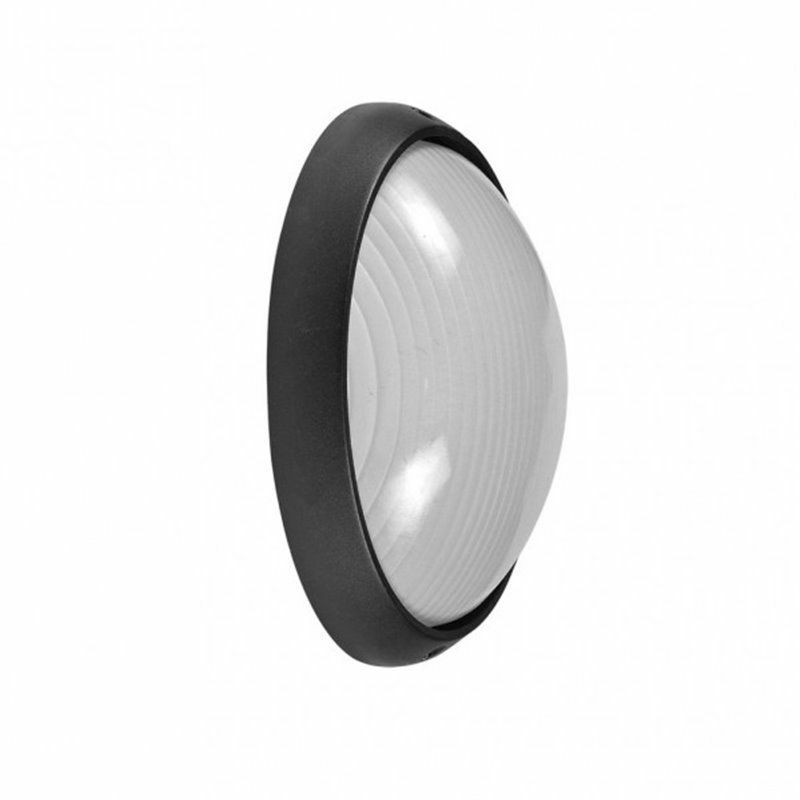 foto del prodotto lampada da parete in alluminio vega peq.1xe27 nero 10x22x14 cm ip44