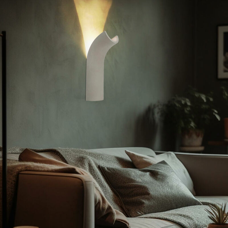 foto del prodotto lampada da parete in cemento led faretto da parete in cemento grigio lampada da soggiorno da parete a led, illuminazione indiretta, 1x led 4.2w 200lm