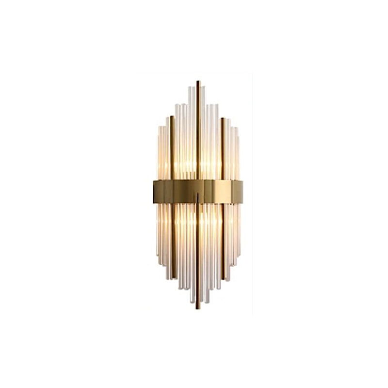 foto del prodotto lampada da parete in cristallo oro 45cm otto