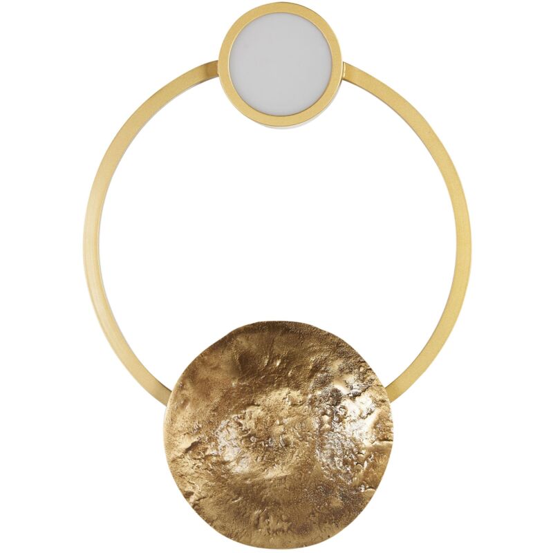 foto del prodotto lampada da parete in metallo per illuminazione d accento anello decorativo oro ponuga