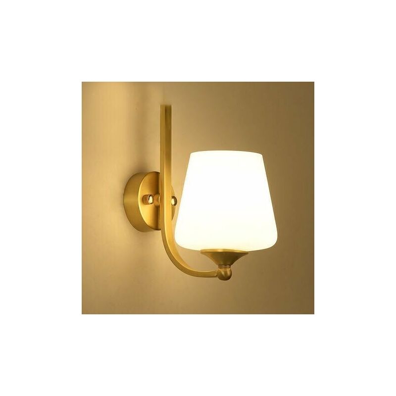 foto del prodotto lampada da parete interamente in rame paese americano soggiorno tv sfondo lampada da parete lampada da comodino camera da letto anticorrosione