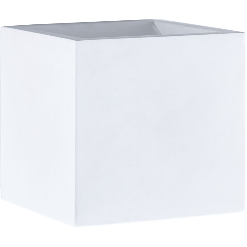 foto del prodotto lampada da parete interni corridoio cubo luce indiretta effetto up down g9 senza illuminante, gesso bianco paco home