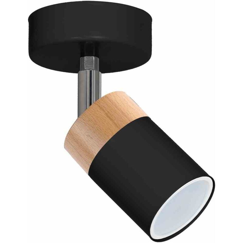 foto del prodotto lampada da parete joker nero legno 1xgu10