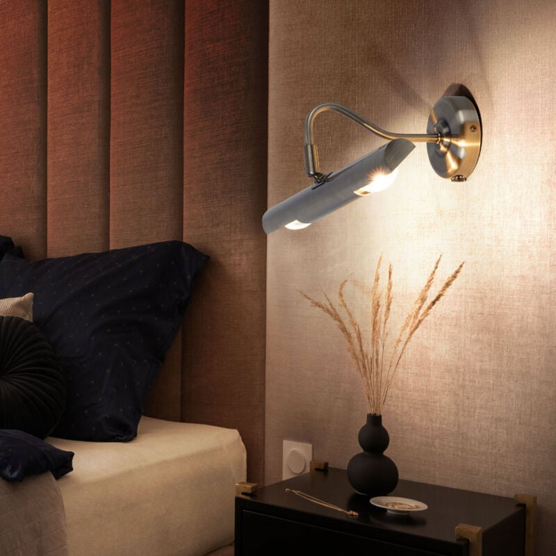 foto del prodotto lampada da parete lampada da parete in ottone mobile all interno della camera da letto lampada da parete luce per quadri da regolare, metallo ottone,
