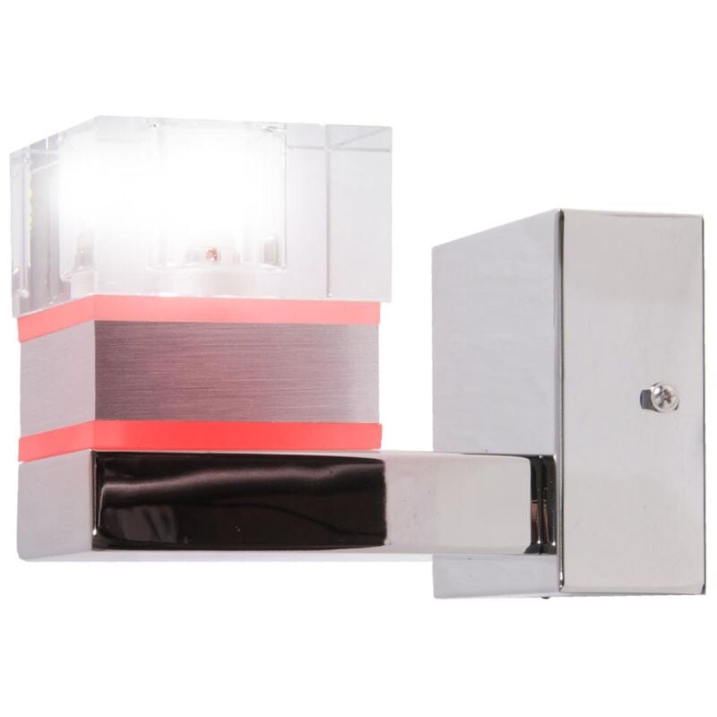 foto del prodotto lampada da parete lampada da parete lampada da parete faretto da parete lampada da corridoio, cambia colori rgb, metallo cromato, led bianco caldo,