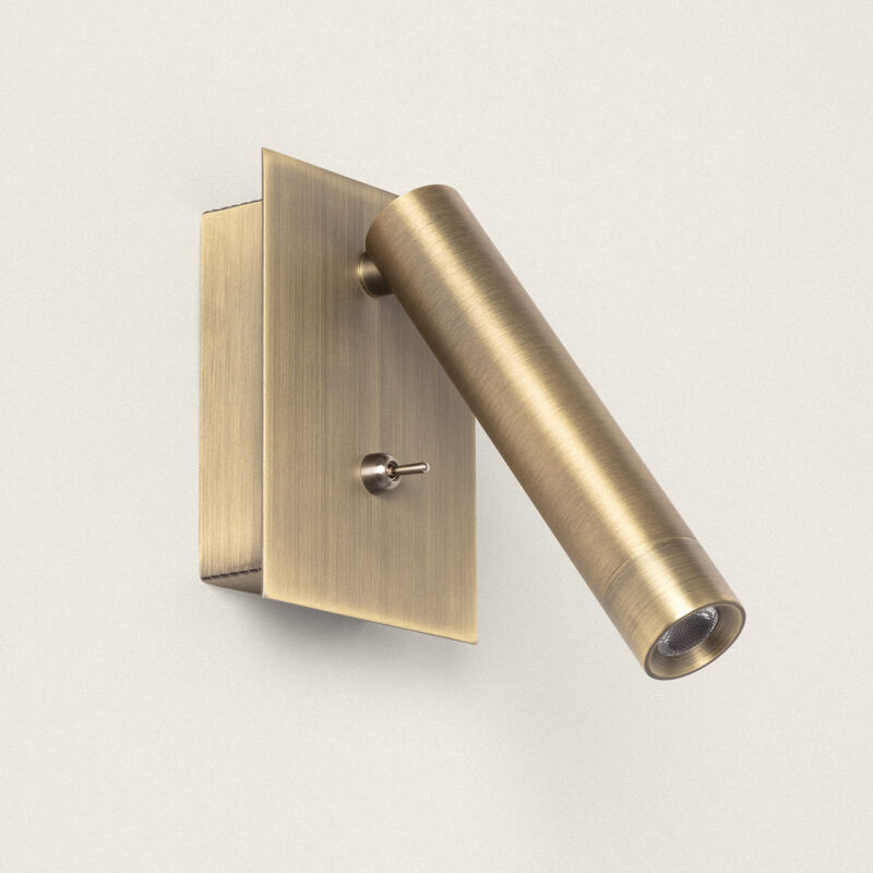 foto del prodotto lampada da parete led 2.5w quadrata in alluminio con presa usb gazny