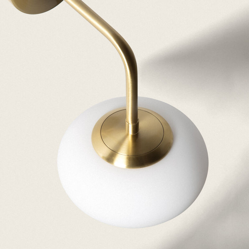 foto del prodotto lampada da parete led 6w metallo e vetro keyla oro