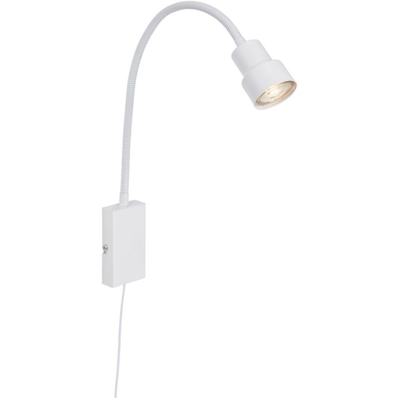 foto del prodotto lampada da parete led lampada da letto funzione touch braccio flessibile gu10 5w bianca briloner