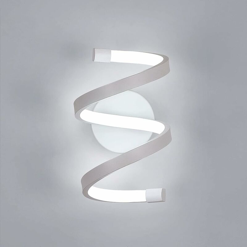 foto del prodotto lampada da parete led, lampada muro interno 18w, lampade per scale interni applique led spirale per camera da letto tromba delle scale, 6000k luce