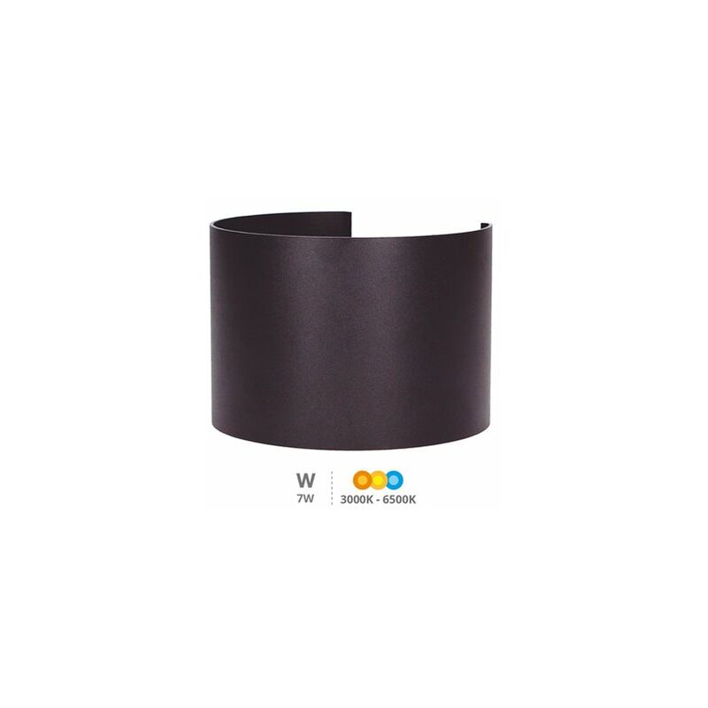 foto del prodotto lampada da parete led sumbe rotonda 7w 3000 4000 6000k grigio antracite