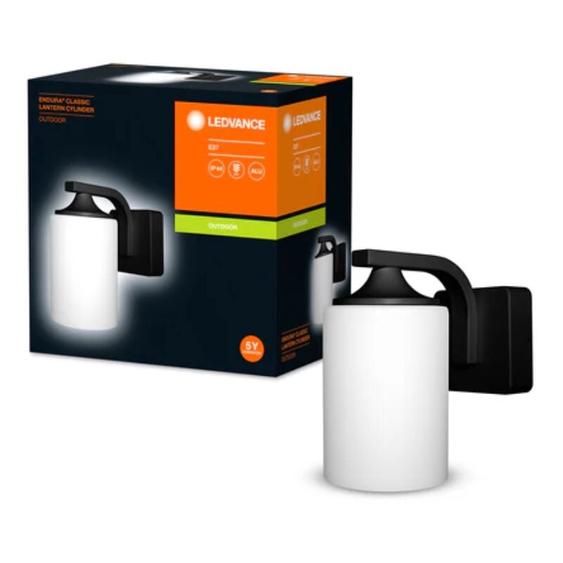 foto del prodotto lampada da parete ledvance endura classic lantern 1xe27 max 60w nero lum392663