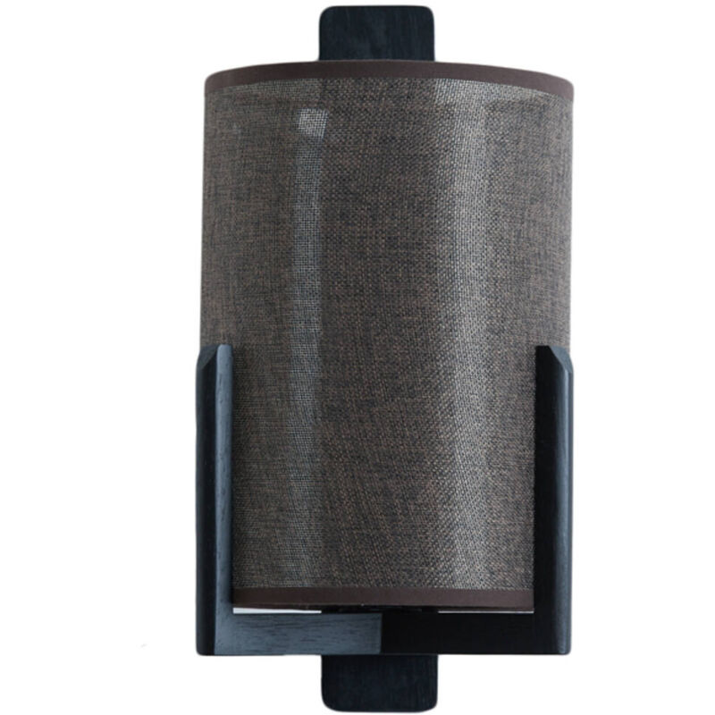foto del prodotto lampada da parete litto nero legno e27 light living