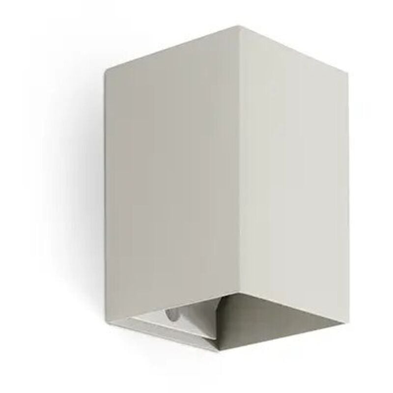 foto del prodotto lampada da parete lune quadrata liscia grigia con interruttore 40532