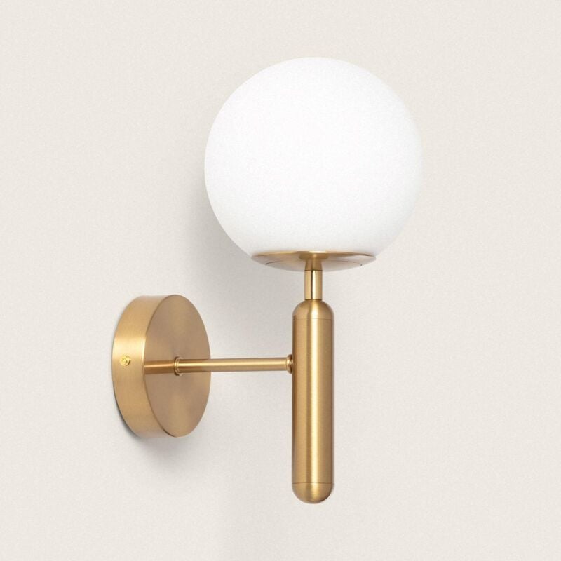 foto del prodotto lampada da parete metallo e vetro oto oro