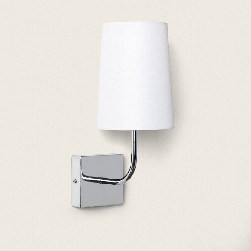 foto del prodotto lampada da parete metallo silver wollen conne bianco m