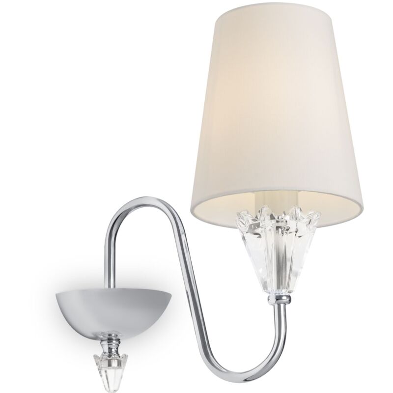 foto del prodotto lampada da parete modern in metallo florero cromo