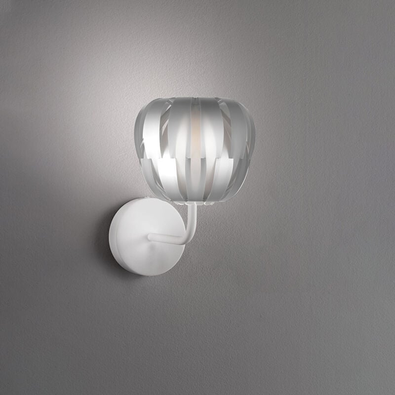 foto del prodotto lampada da parete moderna 1 luce queen in polilux silver d19 made in italy