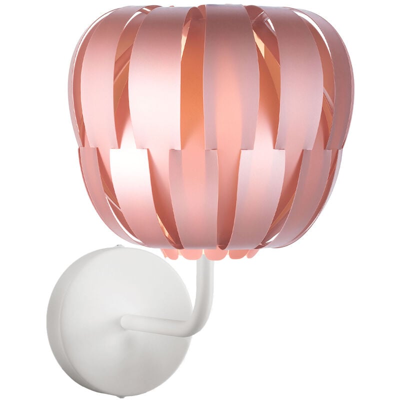 foto del prodotto lampada da parete moderna 1 luce queen polilux rosa metallico d29 made in italy