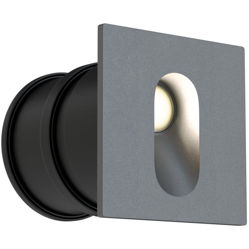 foto del prodotto lampada da parete moderna da esterno alluminio grigio luce led 3w ip54