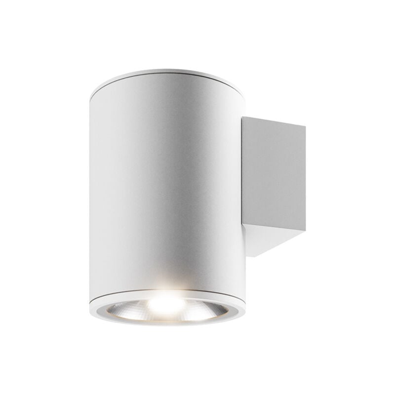 foto del prodotto lampada da parete moderna da esterno metallo bianco luce led 5w ip65