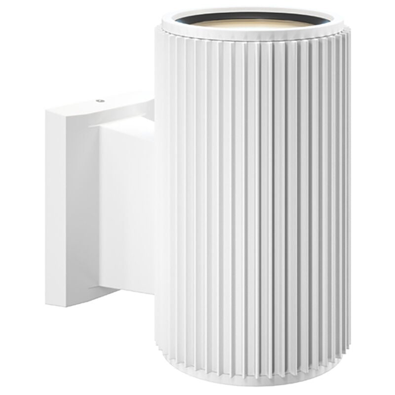 foto del prodotto lampada da parete moderna da esterno metallo bianco luce1e27 60w ip54