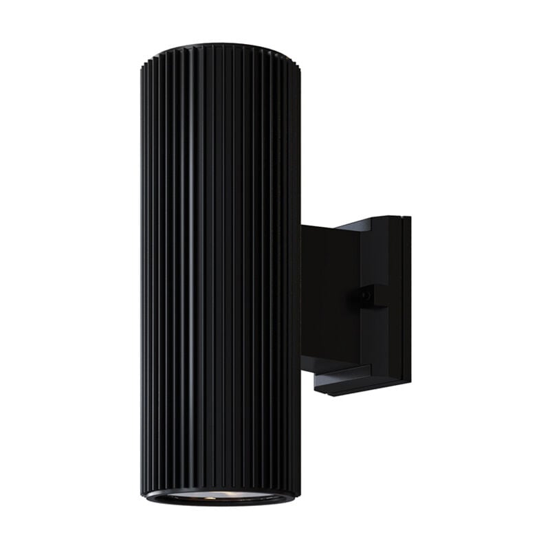 foto del prodotto lampada da parete moderna da esterno metallo nero luce2e27 60w ip54