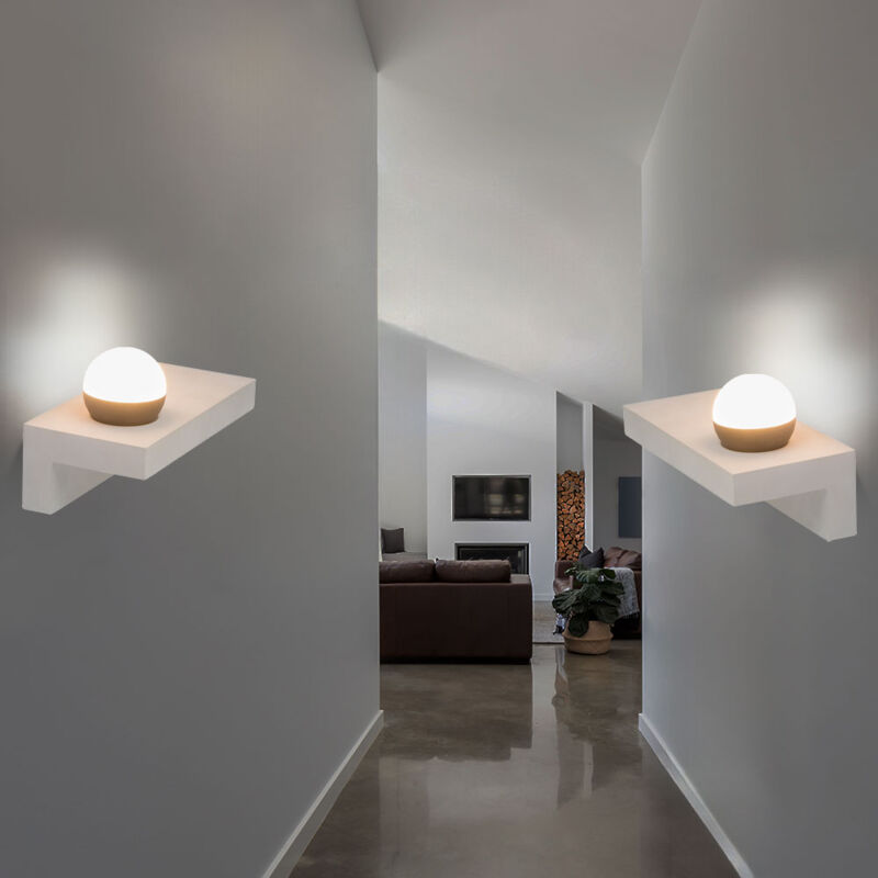foto del prodotto lampada da parete moderna, lampada da corridoio, lampada da camera da letto, lampada da parete a led in cemento, 7w 690lm bianco caldo, lxa 30x17,5