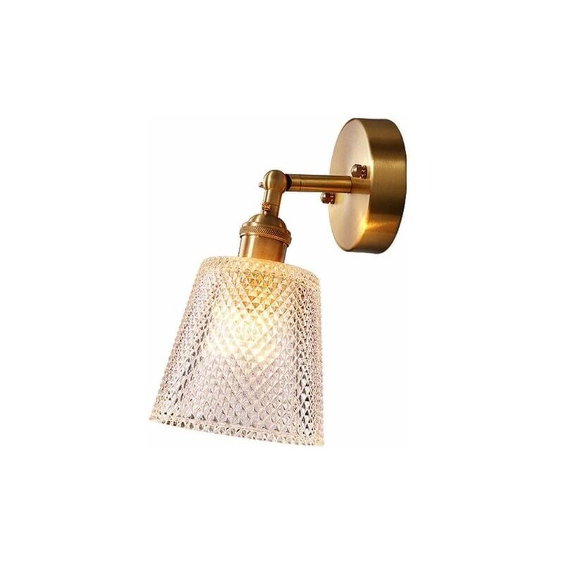 foto del prodotto lampada da parete moderna lampada da parete in ottone con sfera di vetro in rame per ristorante soggiorno specchio da bagno fari comodino per lettura
