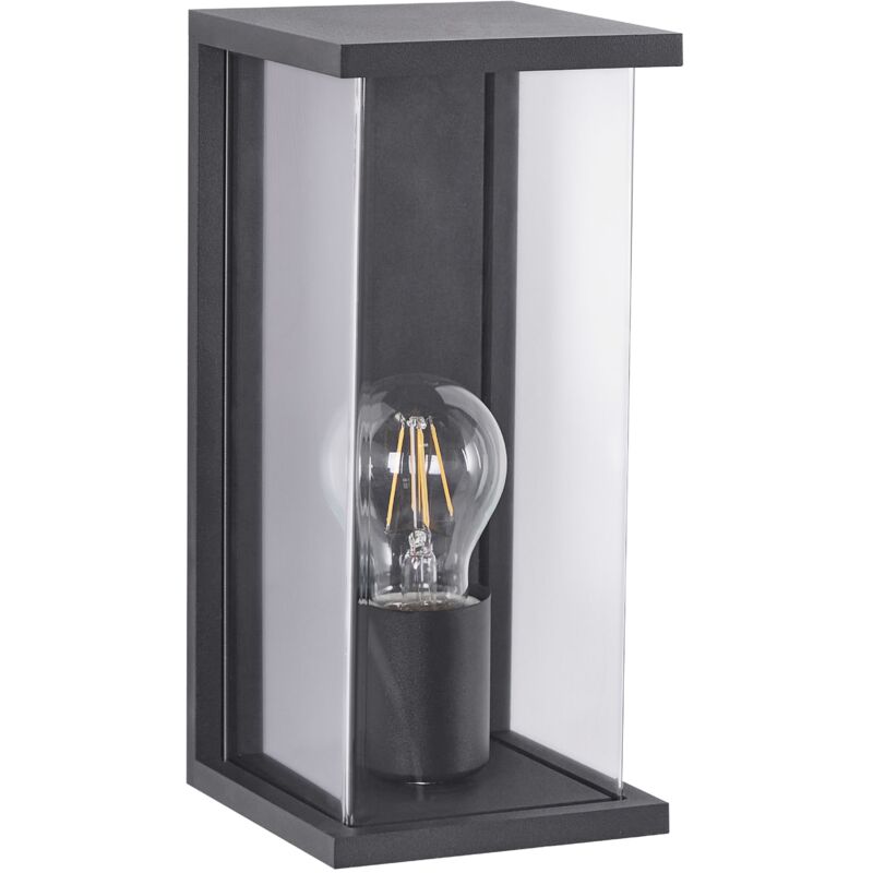 foto del prodotto lampada da parete moderna per esterni lampada a stelo in metallo alluminio materiale sintetico nero opaco wakal