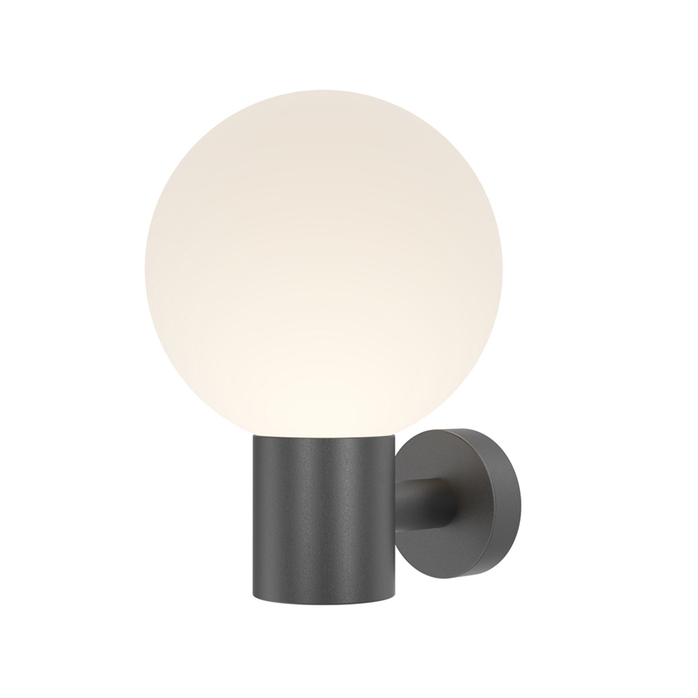 foto del prodotto lampada da parete moderna per esterno alluminio nero 1 luce e27 60w ip54