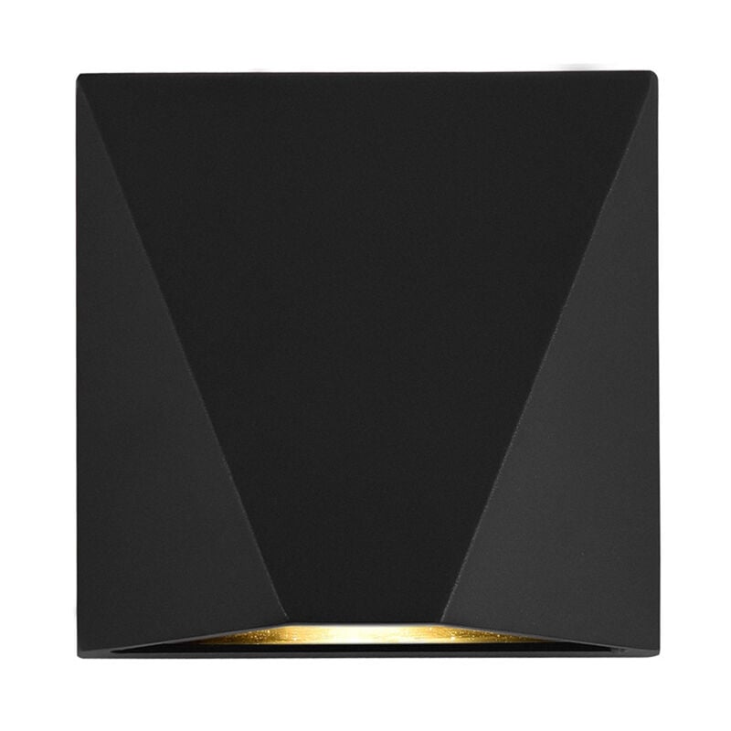 foto del prodotto lampada da parete moderna per esterno metallo nero luce led 6w ip54 3000k