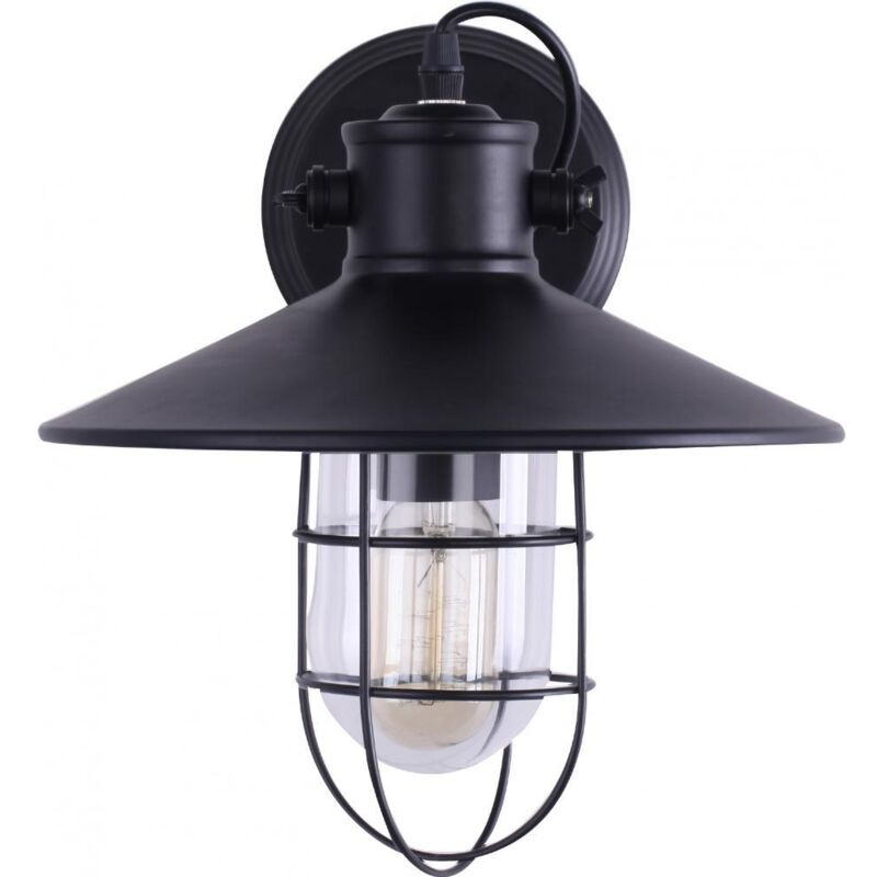 foto del prodotto lampada da parete nera vintage garn nero