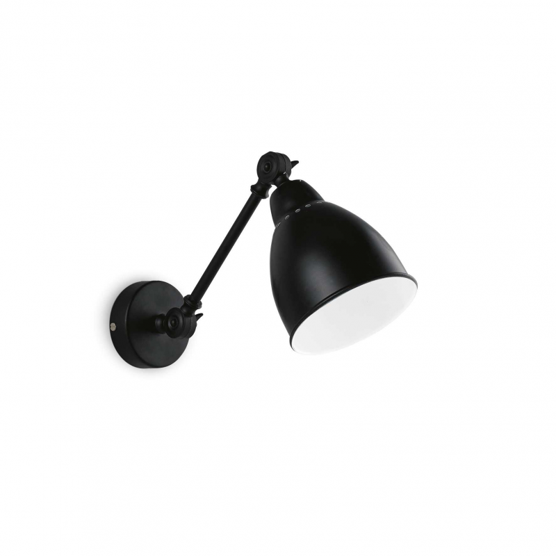 foto del prodotto lampada da parete newton ap1 nero ideal-lux