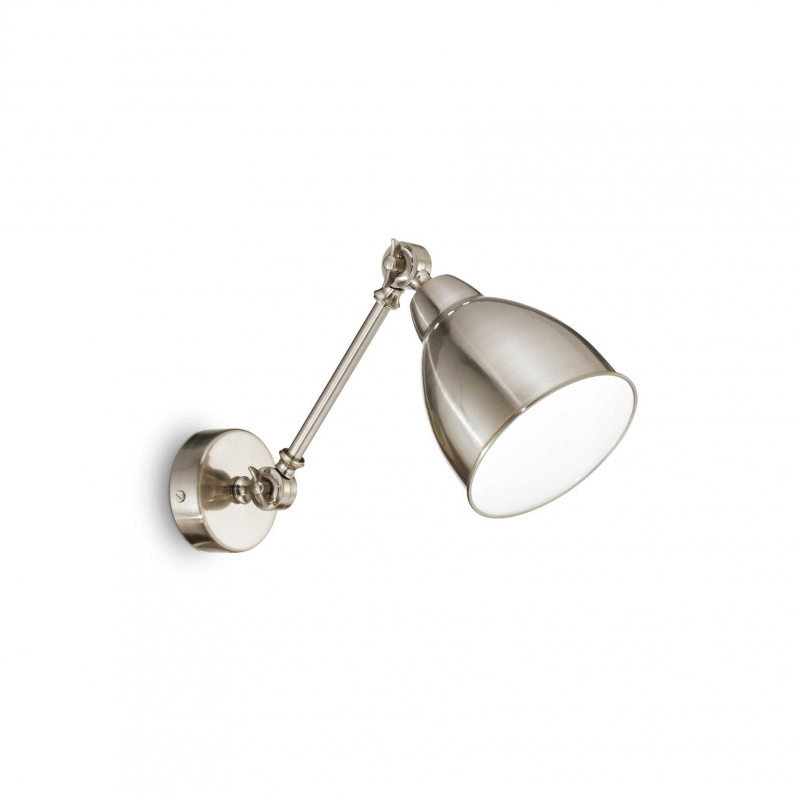 foto del prodotto lampada da parete newton ap1 nickel ideal-lux