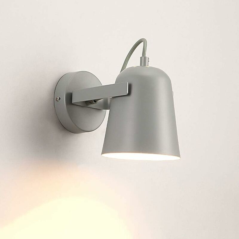 foto del prodotto lampada da parete nordica in ferro creativo illuminazione da comodino applique da parete e27 base lanterna da parete lampada da parete per sala da