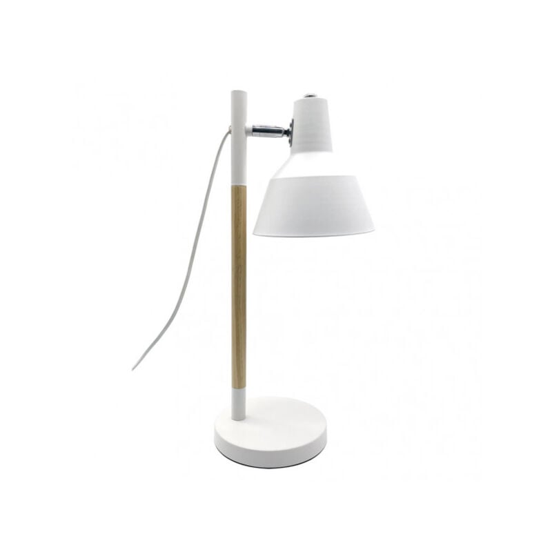foto del prodotto lampada da parete orientabile e regolabile basil 1xe14 bianco faggio 50x17x23 cm 350 .