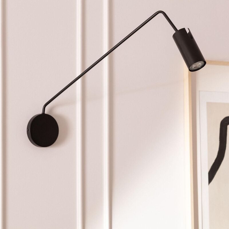 foto del prodotto lampada da parete orientabile metallo magno nero