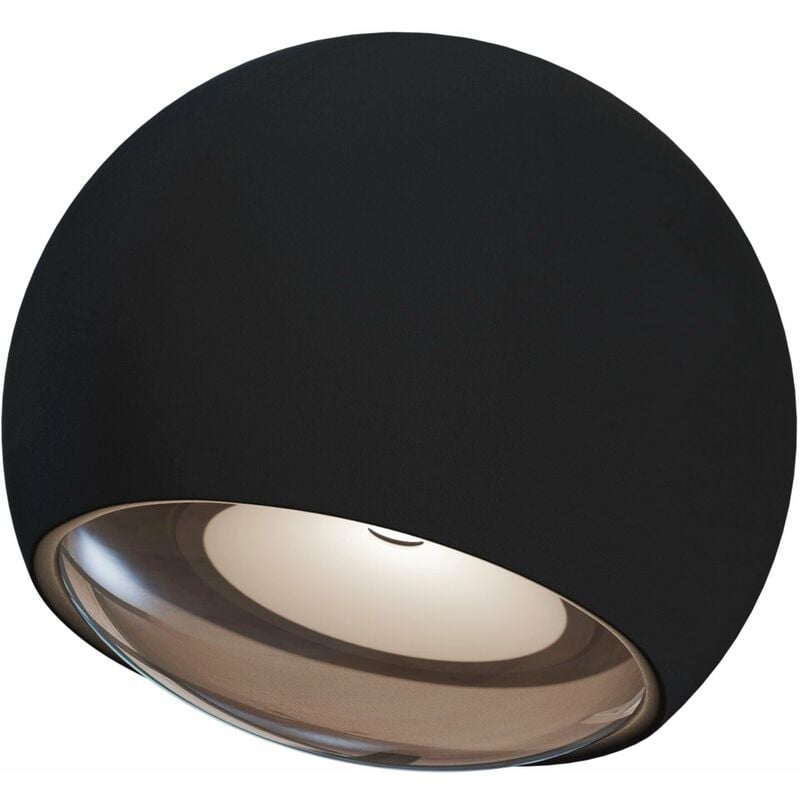 foto del prodotto lampada da parete outdoor in alluminio stream nero