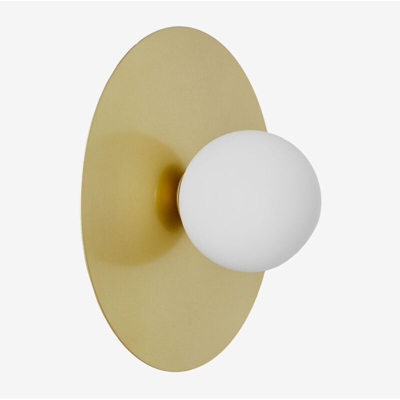 foto del prodotto lampada da parete per bagno jorien con sfera di vetro sklum