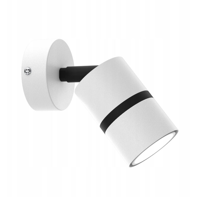 foto del prodotto lampada da parete per bambini orientabile a led gu10, bianca e nera