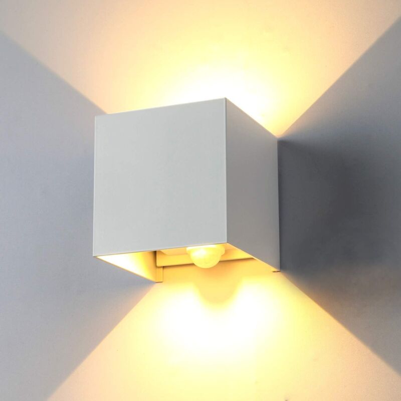 foto del prodotto lampada da parete per camera da letto lampada da parete a led con sensore di movimento, lampada da parete 6w, bianco caldo 3000k,