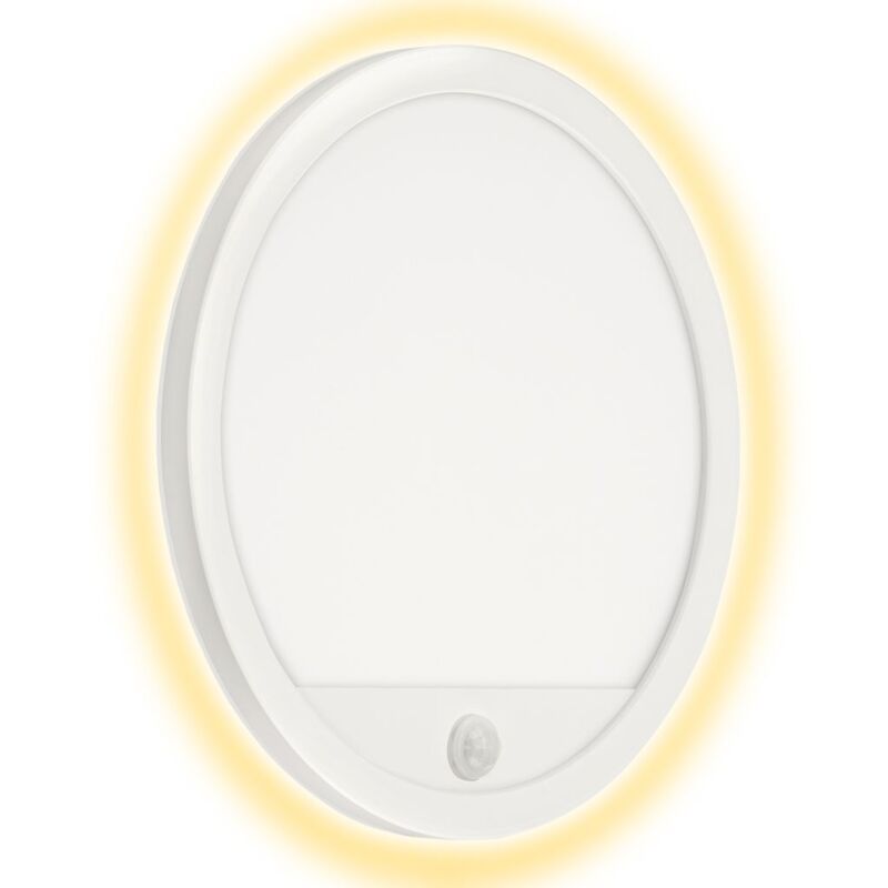 foto del prodotto lampada da parete per esterni a led con sensore di movimento 15w bianco plastica 28 cm telefunken